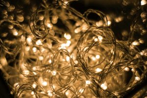 A tanle of fairy lights