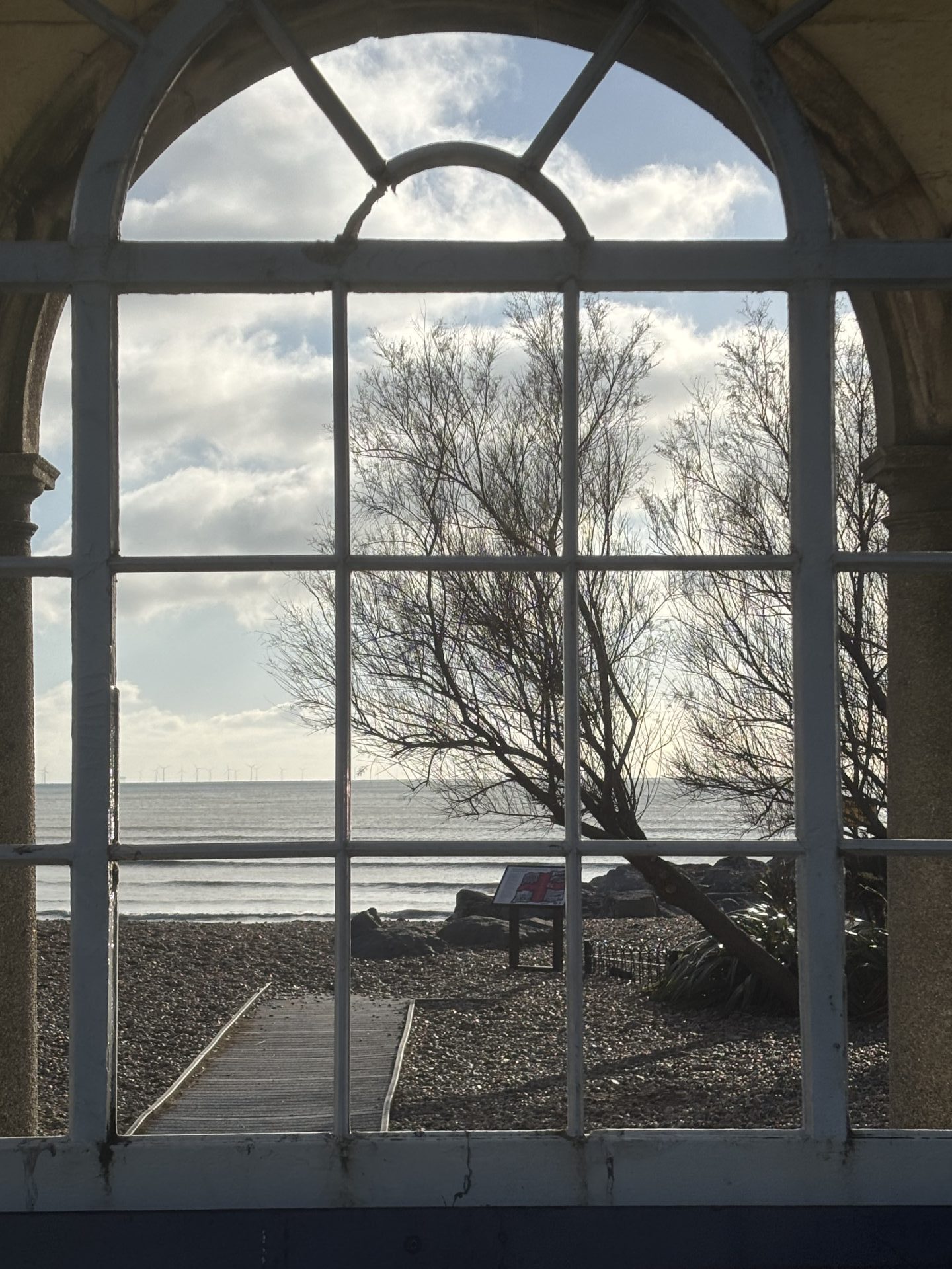 View through window at Beach House Park, Worthing
